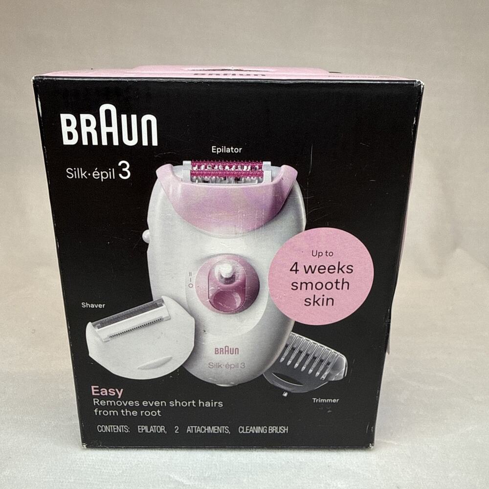 Open Box.Braun Epilator Silk-epil 3 3-270, Hair Removal Device Hair Removal.